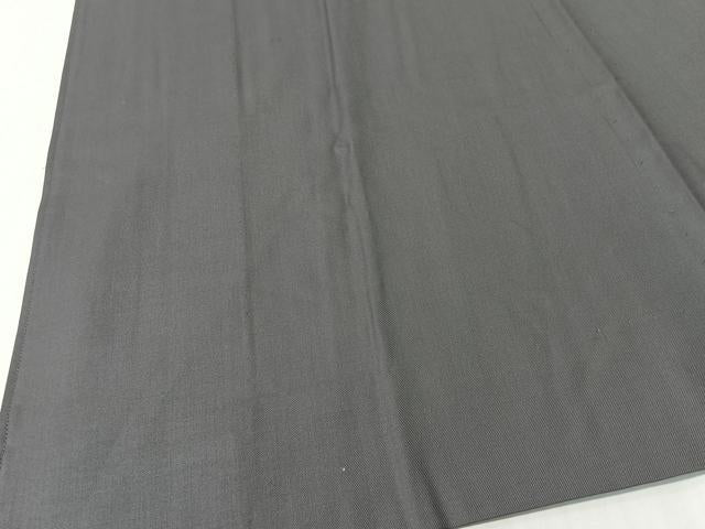 平和屋着物＃男性　和装コート　角袖　色無地　灰色　ロング丈　正絹　逸品　CABI9345ua