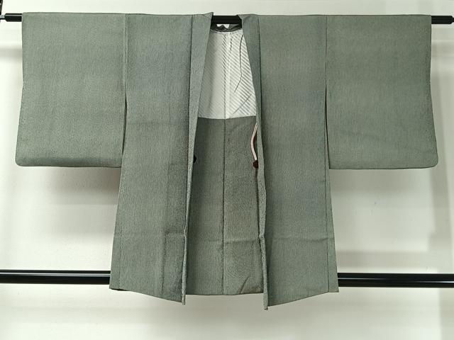 平和屋着物＃羽織　江戸小紋　万筋　高麗納戸色×絹鼠色　正絹　逸品　CABI9346ua