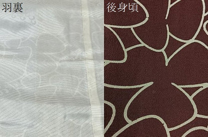 平和屋着物＃道行コート　花尽くし　正絹　逸品　CABI9350ua