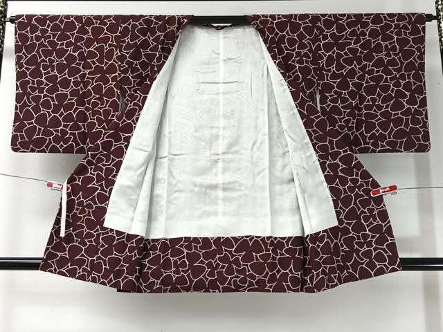 平和屋着物＃道行コート　花尽くし　正絹　逸品　CABI9350ua