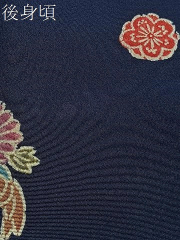 平和屋着物＃道行コート　花丸文　正絹　逸品　CABI9351ua