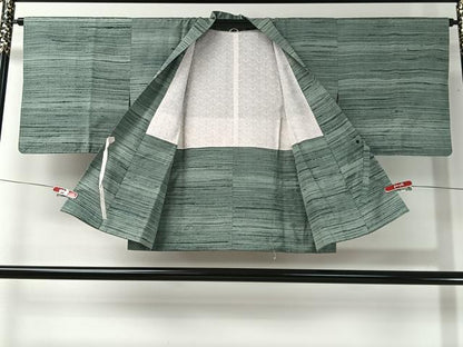 平和屋着物＃道中着　紬地　霞文　正絹　逸品　未使用　CABI9355ua