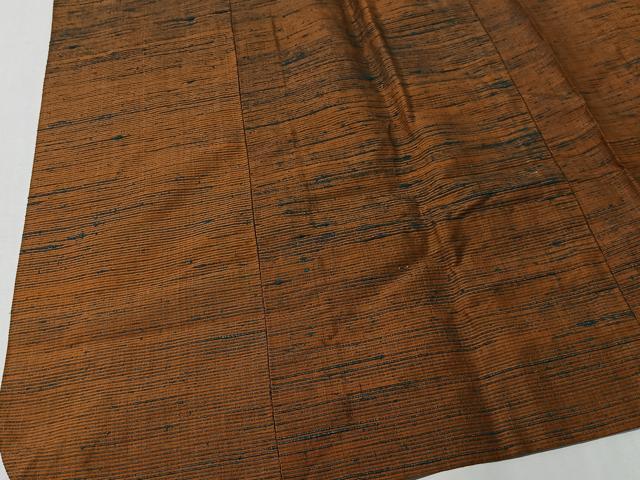 平和屋着物＃道行コート　単衣　紬地　霞文　ロング丈　正絹　逸品　CABI9356ua