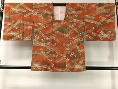 平和屋着物＃道行コート　紬地　霞文　暈し染め　正絹　逸品　CABI9358ua