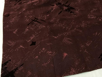 平和屋着物＃道行コート　輪奈ビロード　幾何学文　正絹　逸品　CABI9359ua