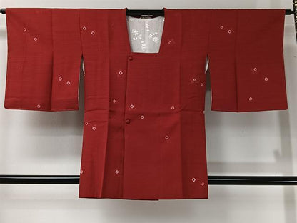平和屋着物＃道行コート　絞り　舞花地紋　正絹　逸品　CABI9361ua