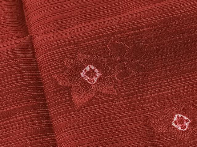 平和屋着物＃道行コート　絞り　舞花地紋　正絹　逸品　CABI9361ua