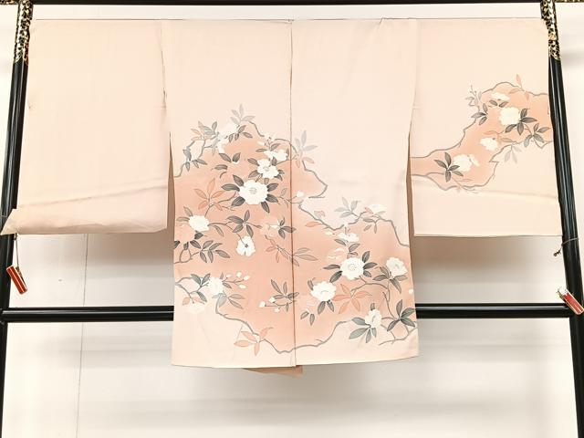 平和屋着物＃道中着　刺繍　枝花文　金糸　仮絵羽　逸品　未使用　CABI9366ua