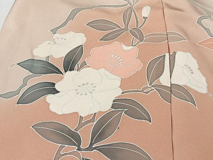 平和屋着物＃道中着　刺繍　枝花文　金糸　仮絵羽　逸品　未使用　CABI9366ua