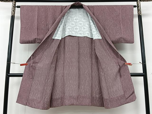 平和屋着物＃道中着　霞文　ロング丈　正絹　逸品　CABI9373ua