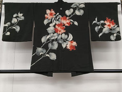 平和屋着物＃羽織　草花文　暈し染め　金彩　正絹　逸品　CABI9385ua