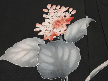 平和屋着物＃羽織　草花文　暈し染め　金彩　正絹　逸品　CABI9385ua