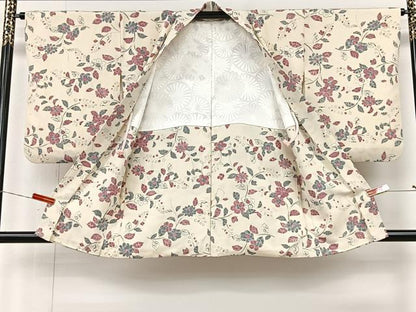 平和屋着物＃羽織　草花文　正絹　逸品　CABI9395ua