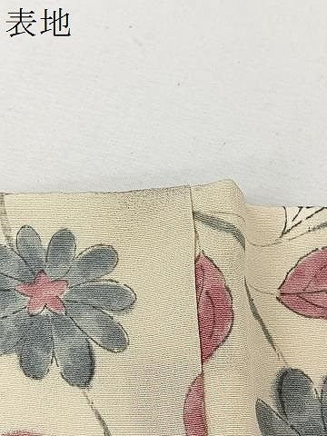 平和屋着物＃羽織　草花文　正絹　逸品　CABI9395ua