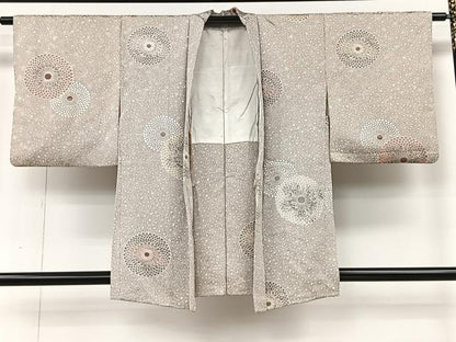 平和屋着物＃羽織　寿光織　舞花文　金糸　正絹　逸品　CABI9396ua