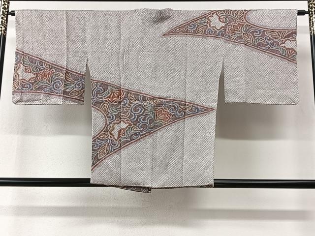 平和屋着物＃道行コート　総絞り　花唐草文　正絹　逸品　CABI9402ua