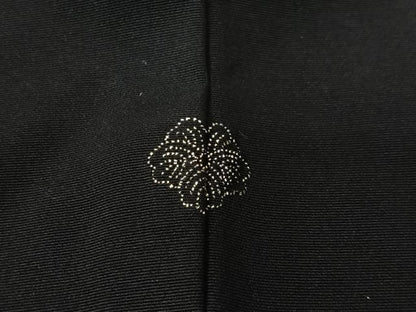 平和屋着物＃羽織　寿光織　風景文　黒地　金銀糸　正絹　逸品　CABI9407ua