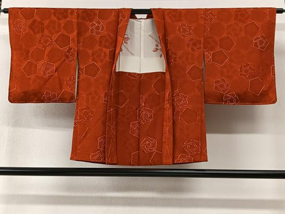 平和屋着物＃羽織　地紋起こし　舞花文　正絹　逸品　未使用　CABI9408ua