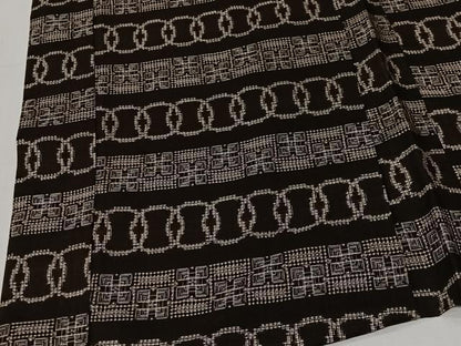 平和屋着物＃羽織　本場大島紬　割り込み絣　正絹　逸品　CABI9409ua