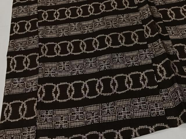 平和屋着物＃羽織　本場大島紬　割り込み絣　正絹　逸品　CABI9409ua