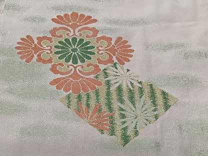 平和屋着物＃羽織　寿光織　花菱文　金銀糸　正絹　逸品　CABI9412ua