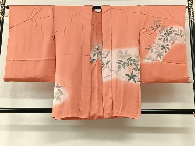 平和屋着物＃羽織　刺繍　南天文　暈し染め　仮絵羽　未使用　CABI9415ua