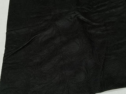 平和屋着物＃道中着　抽象文様　黒地　正絹　逸品　未使用　CABI9417ua