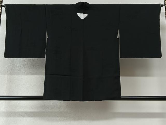 平和屋着物＃羽織　流水地紋　黒地　正絹　逸品　未使用　CABI9420ua