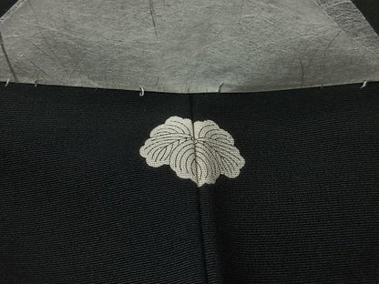 平和屋着物＃羽織　流水地紋　黒地　正絹　逸品　未使用　CABI9420ua