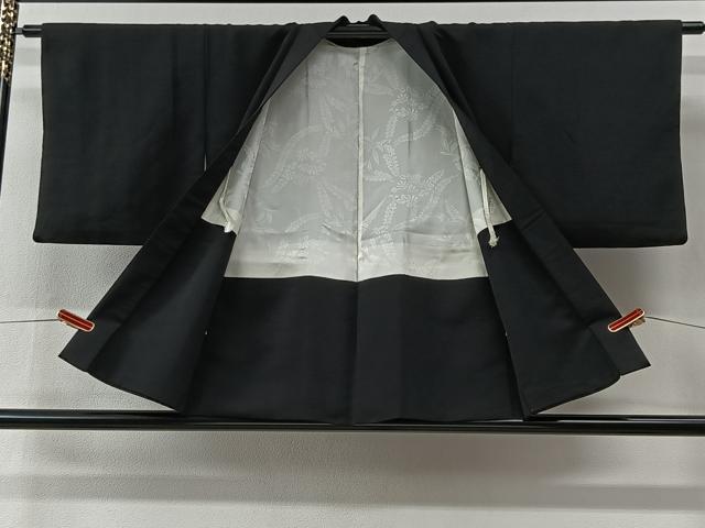 平和屋着物＃羽織　風景文　黒地　金彩　正絹　逸品　CABI9426ua