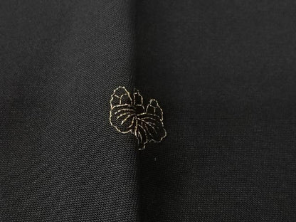 平和屋着物＃羽織　風景文　黒地　正絹　逸品　CABI9428ua