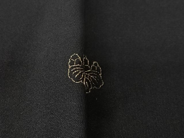 平和屋着物＃羽織　風景文　黒地　正絹　逸品　CABI9428ua