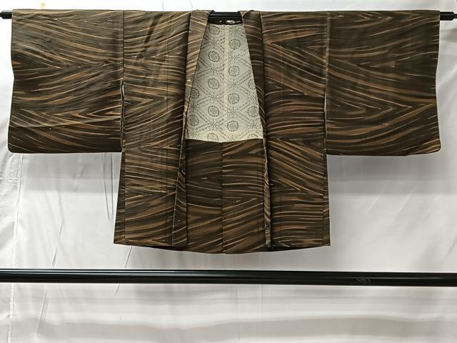 平和屋着物＃羽織　霞文　正絹　逸品　CABI9430ua