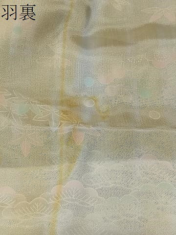 平和屋着物＃久留米絣　羽織　亀甲花文　黒地　綿　逸品　CABI9431ua