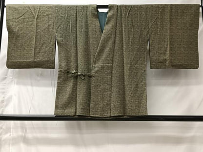 平和屋着物＃道中着　幾何学文様　正絹　逸品　CABI9433ua