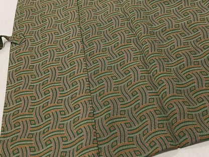 平和屋着物＃道中着　幾何学文様　正絹　逸品　CABI9433ua