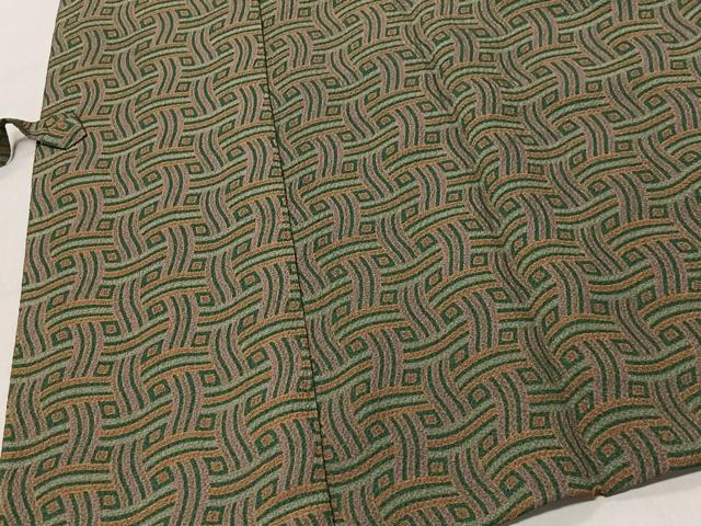 平和屋着物＃道中着　幾何学文様　正絹　逸品　CABI9433ua