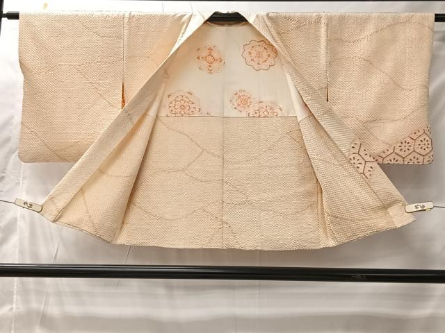 平和屋着物＃羽織　総絞り　亀甲花文　正絹　逸品　CABI9434ua