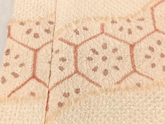 平和屋着物＃羽織　総絞り　亀甲花文　正絹　逸品　CABI9434ua