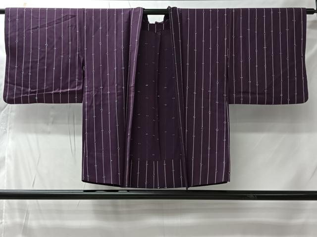 平和屋着物＃羽織　単衣　間道　正絹　逸品　CABI9436ua