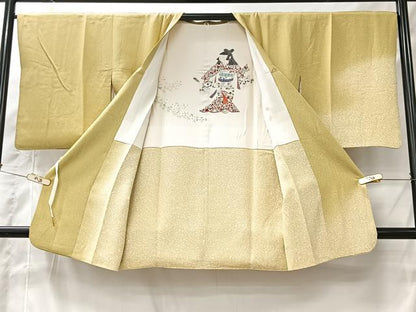 平和屋着物＃京友禅の第一人者　松井青々　道行コート　霞文　暈し染め　ロング丈　反端付き　正絹　逸品　CABI9438ua