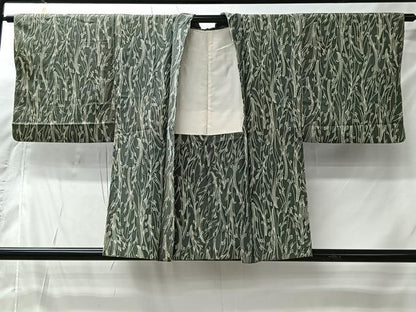 平和屋着物＃羽織　草葉文　正絹　逸品　CABI9440ua