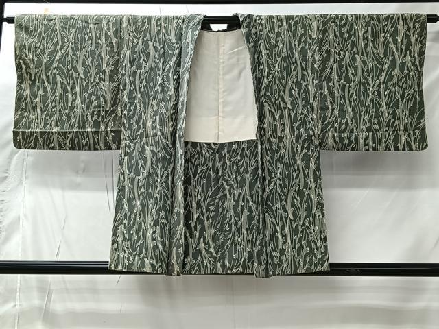 平和屋着物＃羽織　草葉文　正絹　逸品　CABI9440ua