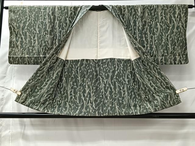 平和屋着物＃羽織　草葉文　正絹　逸品　CABI9440ua