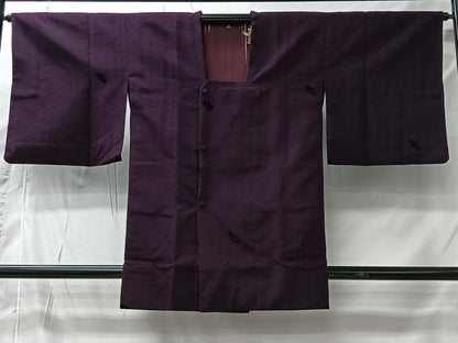 平和屋着物＃道行コート　輪奈ビロード　草花文　正絹　逸品　CABI9445ua