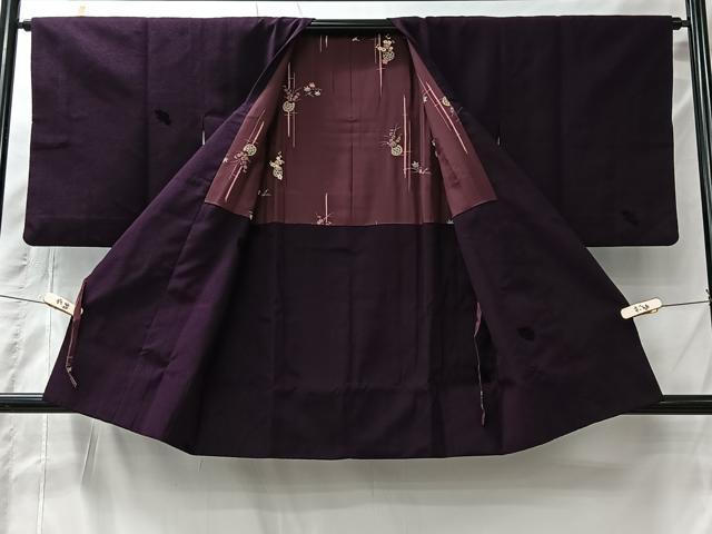 平和屋着物＃道行コート　輪奈ビロード　草花文　正絹　逸品　CABI9445ua