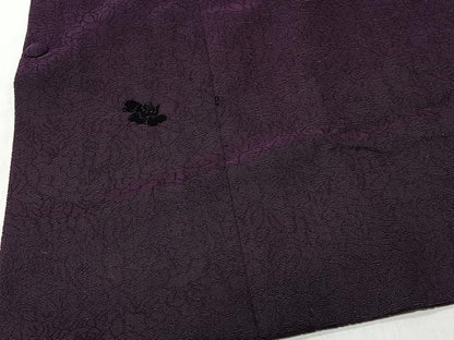 平和屋着物＃道行コート　輪奈ビロード　草花文　正絹　逸品　CABI9445ua