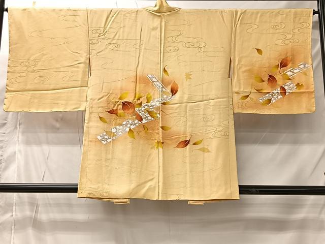 平和屋着物＃羽織　舞葉文　暈し染め　金彩　正絹　逸品　未使用　CABI9447ua