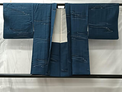 平和屋着物＃流水文　暈し染め　正絹　逸品　CABI9449ua