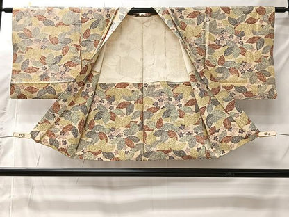平和屋着物＃羽織　ろうけつ染　草花文　正絹　逸品　CABI9450ua
